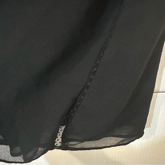 Zara Black Lace Trim Camisole Size Medium Layering Tank Top - Picture 4 of 10